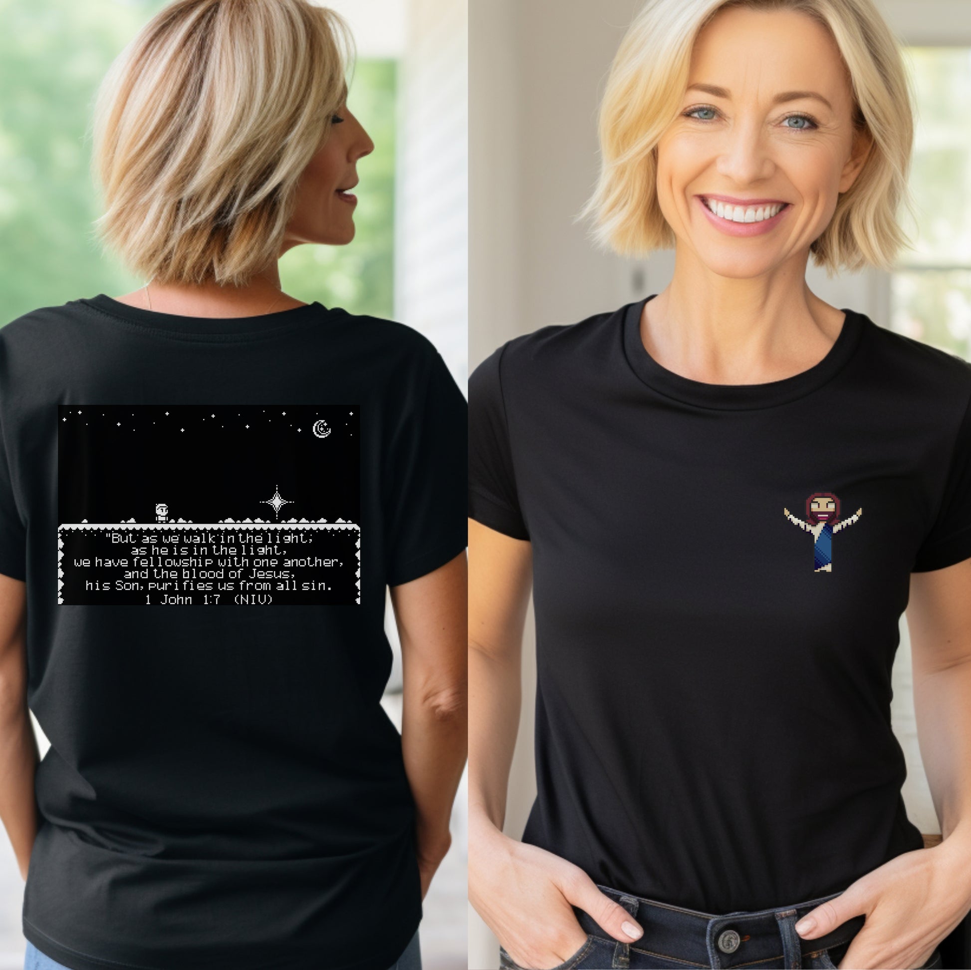 1 John 1:7 Women's T-Shirt - HolyPixels