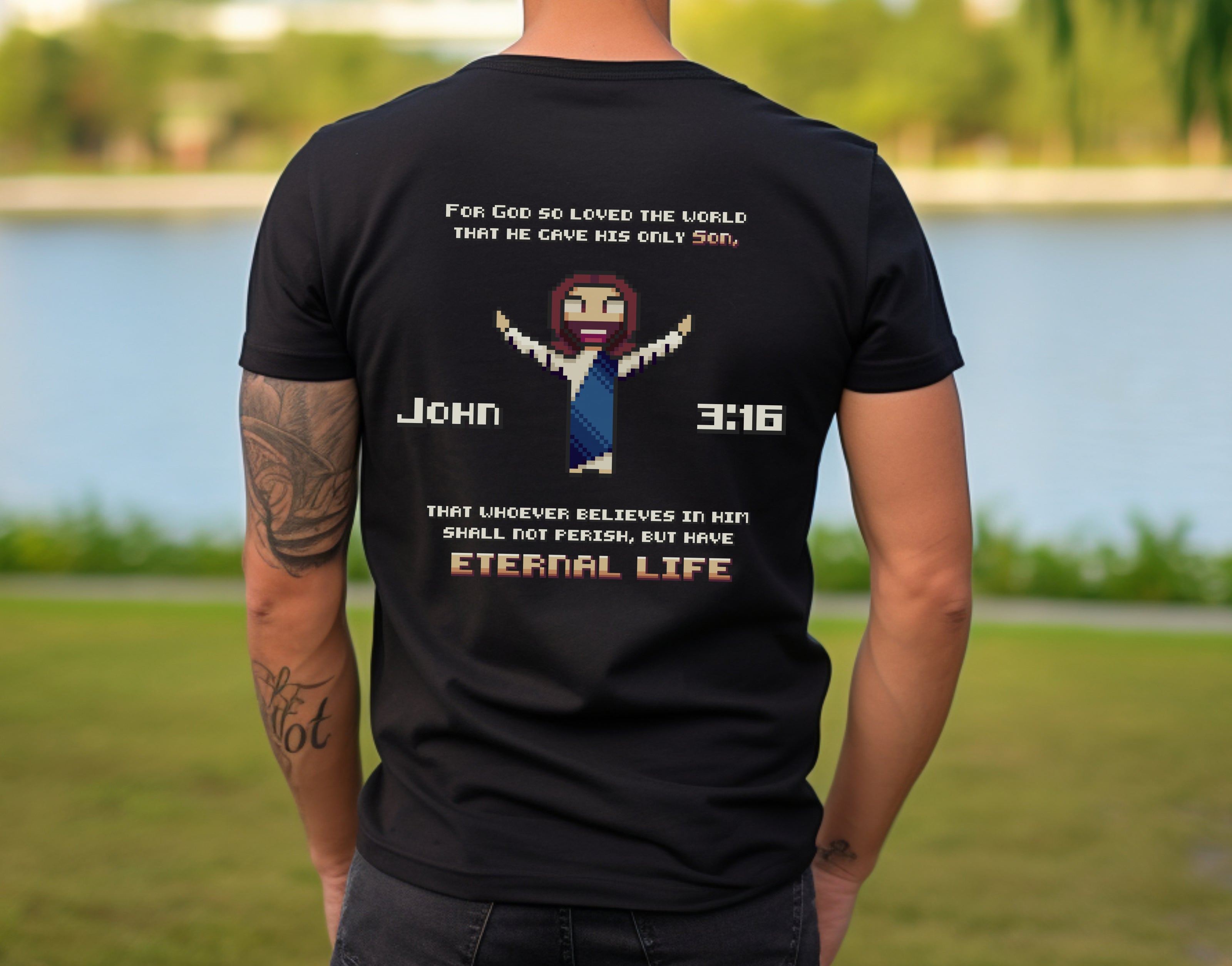John 3:16 T-Shirt - HolyPixels