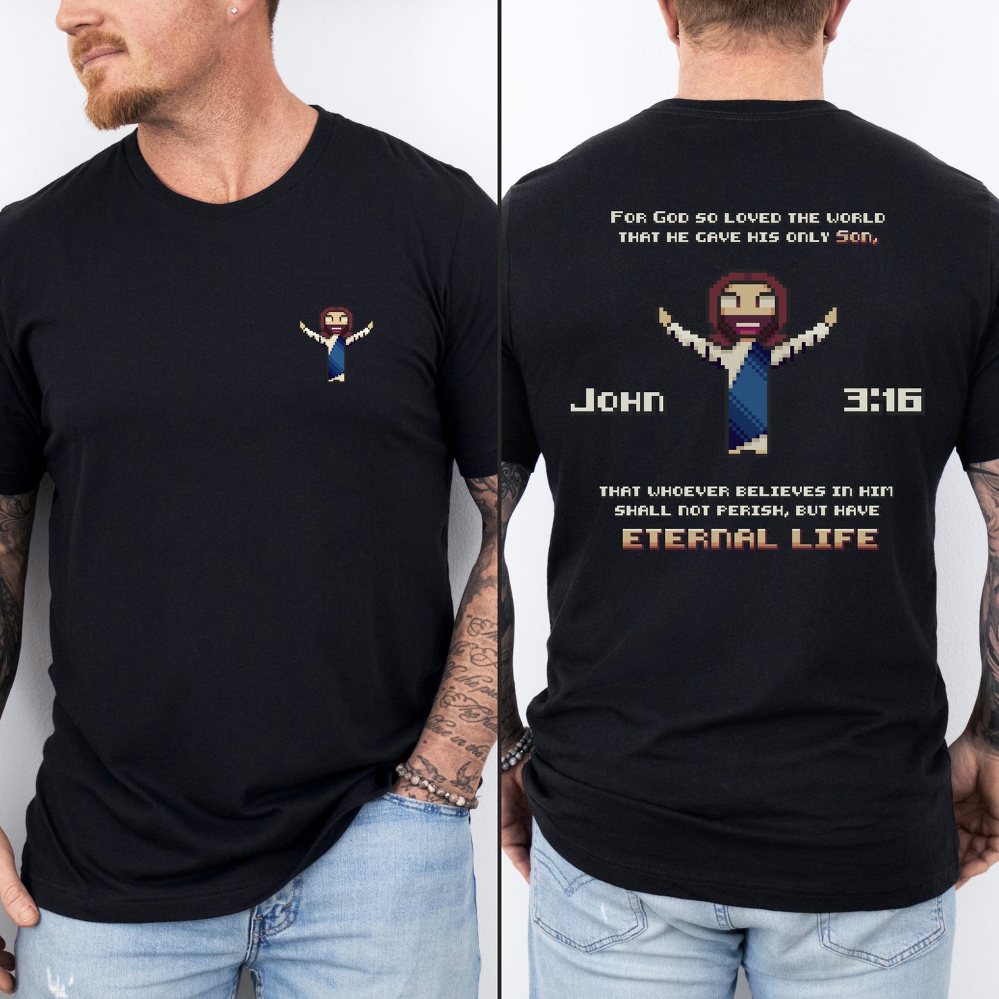 John 3:16 T-Shirt - HolyPixels