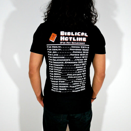Biblical Hotline Men's T-Shirt - HolyPixels